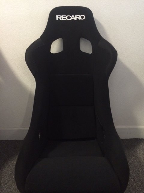 Recaro SPG **XL** Black Plain Cloth / Black FRP Shell *PAIR*