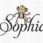 Custom Name Girl Monkey Jungle Friends Wall Monkeys Vinyl Personalized Baby Wall Decal E