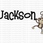 Custom Name Boy Or Girl Monkey Jungle Friends Wall Monkeys Vinyl Personalized Baby Wall Decal E