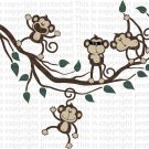 Happy Monkeys With Joe Cool Monkey Jungle Friends Vinyl Wall Wall Decal 4