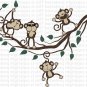 Happy Monkeys With Joe Cool Monkey Jungle Friends Vinyl Wall Wall Decal 4