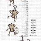 Childrens Growth Chart Jungle Friends Monkey Chart