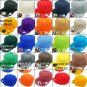 Black 6-7/8 Small Fitted Hats Caps Plain All Sizes NEW