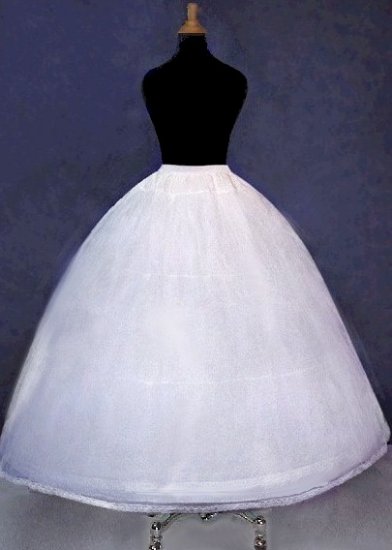 crinoline wedding gown