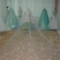 2T White Cathedral Embroidered Wedding Bridal Veil 40/170 v65wt