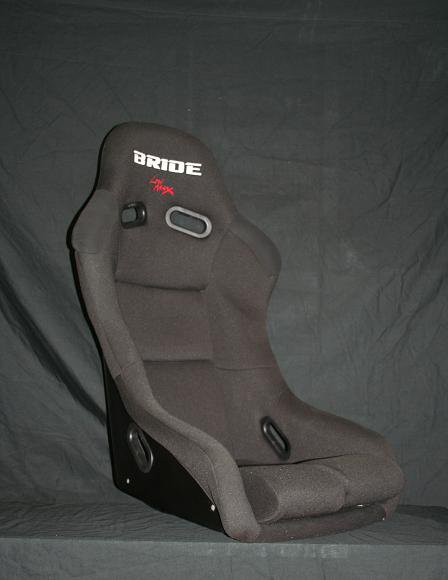SINGLE BRIDE VIOS 3 STYLE BUCKET RACING SEAT LOW MAX BLACK FRP PLAIN BLACK