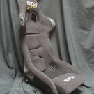 *PAIR* Sparco EvO II Plus Black Plain Cloth / Black FRP Shell