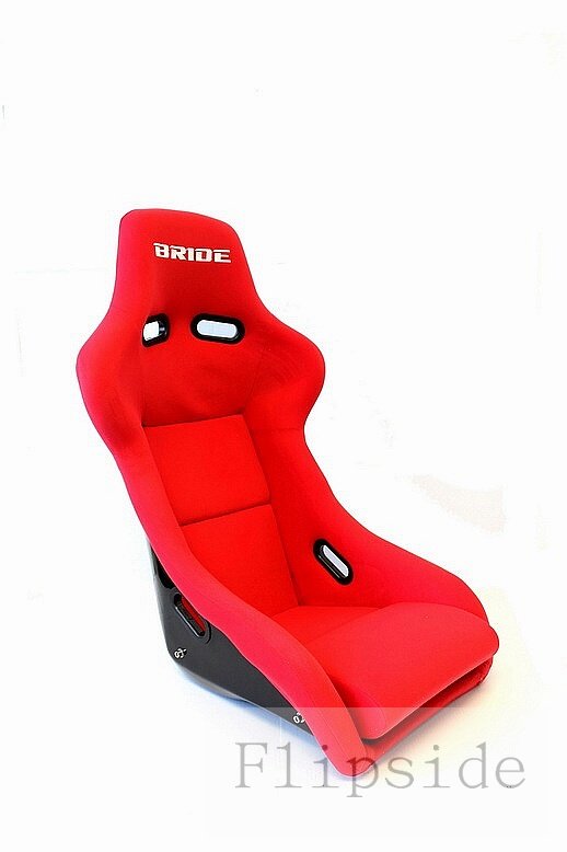 *PAIR*BRIDE ZETA RED Plain Cloth / Black FRP Shell