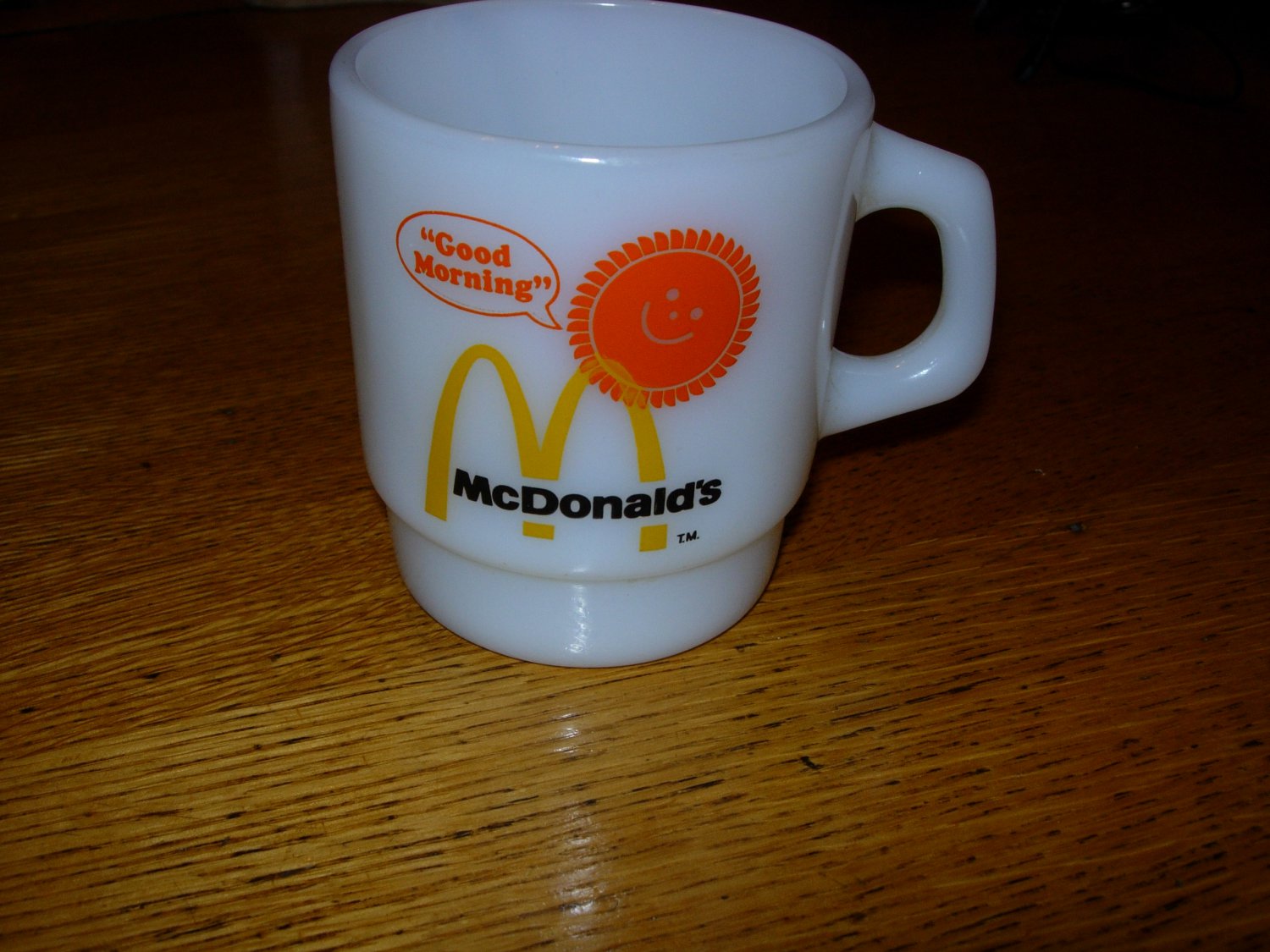 VINTAGE FIRE KING McDONALDS GOOD MORNING MUG