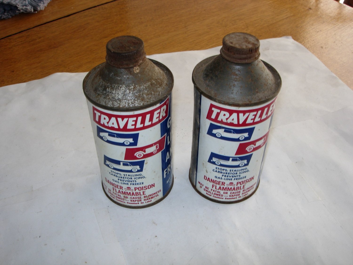 Vintage Traveller Gasline Antifreeze Cans