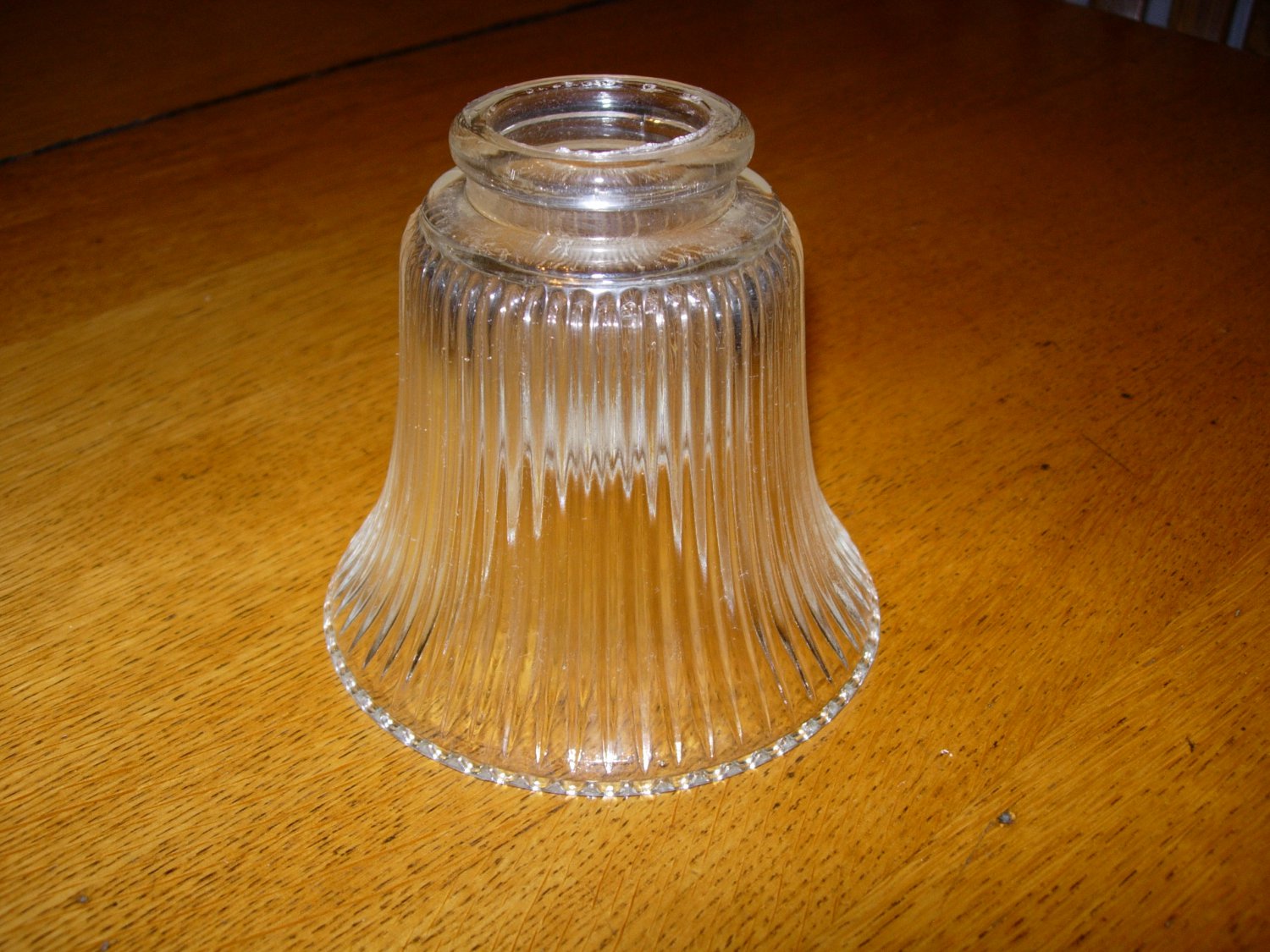 Vintage 5" Clear Glass Bell Shaped Lamp Shade