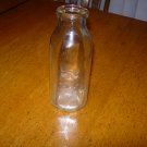 Vintage One Pint Square Glass Milk Bottle