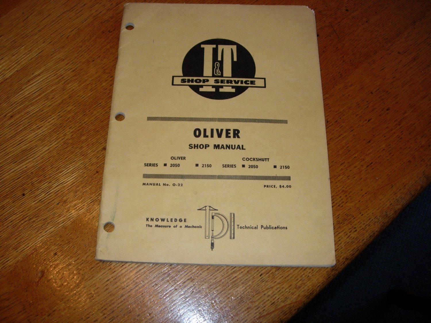 IT Oliver Cockshutt 2050 2150 Shop Manual copyright 1970