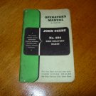 Original John Deere No 594 Side Delivery Rake Operators Manual