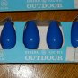 12 NOS C9 Outdoor Blue Christmas Bulbs made by GE