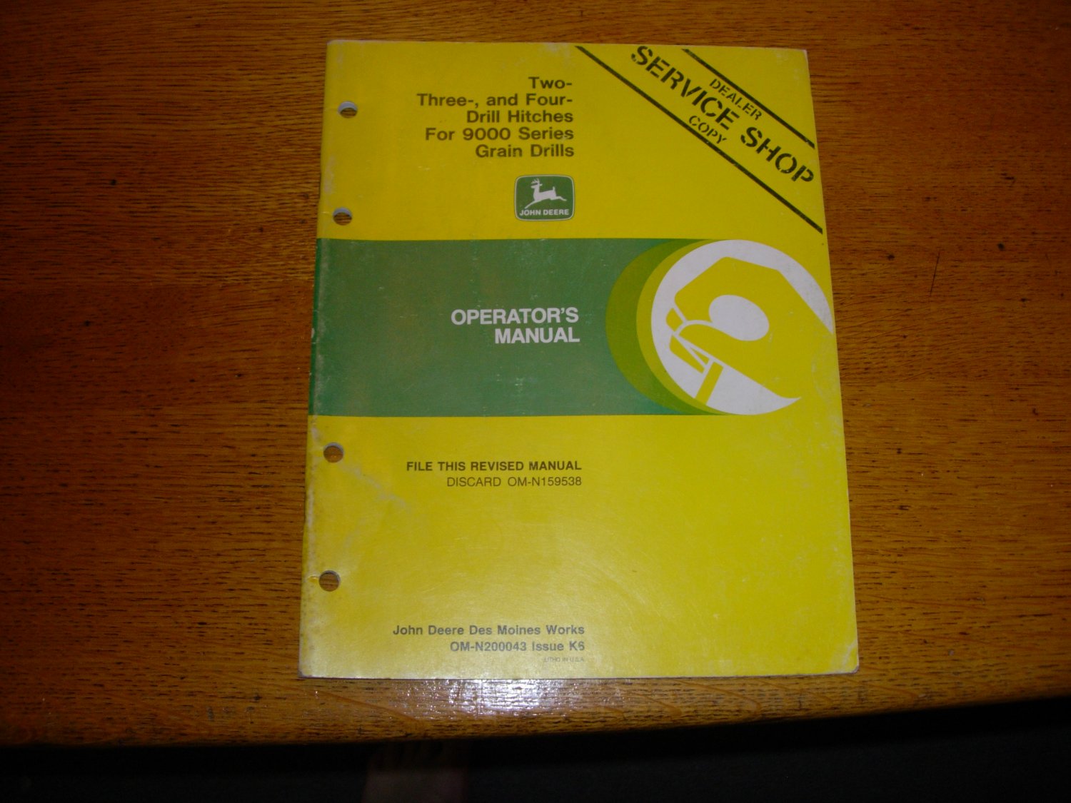 John Deere Two-Three-Four Drill Hitches Operators Manual for 9000 Series Grain Drill