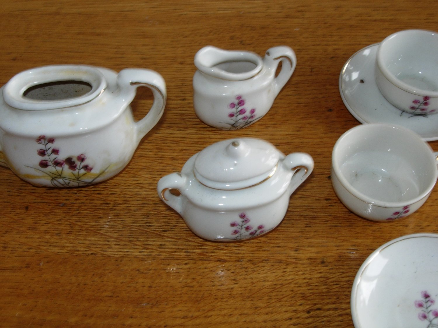 Vintage Childrens China Tea Set with Flower PatternMade in Japan