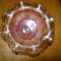 Vintage Dugan Coin Spot Marigold Carnival Glass Compote