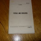 Vintage FM 23-35 Pistols And Revolvers Army Field Manual dated Sept 1971