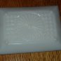 Victorian Milk Glass Forget-Me-Not-Peewee & Companion Salt & Pepper Shakers W/Tray