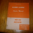 Massey-Harris MH-60 Mower Owners Manual