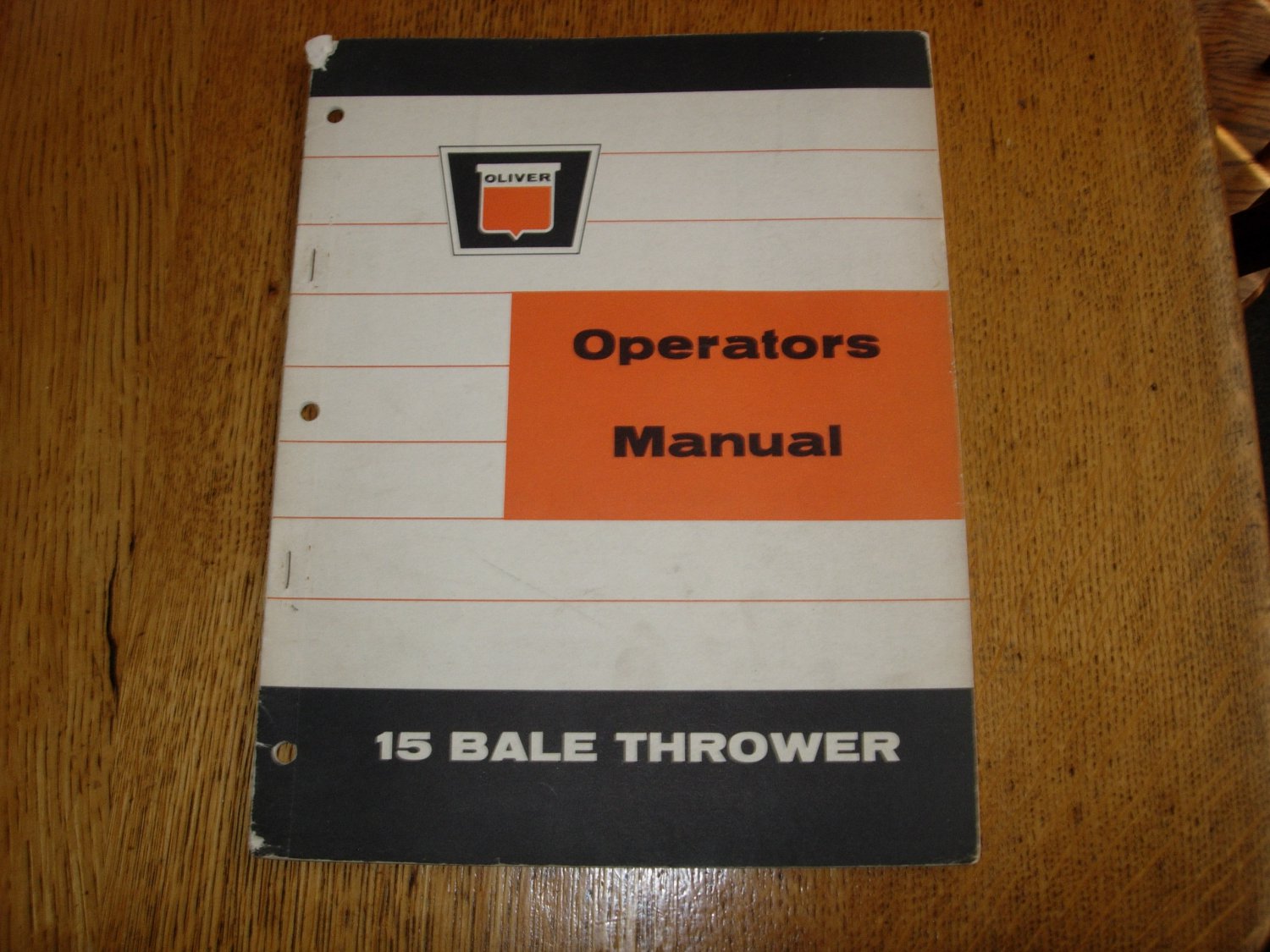 Vintage Oliver Model 15 Bale Thrower Operators Manual