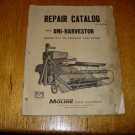 Vintage Minneapolis Moline Uni-Harvestor Repair Catalog Model LA