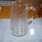 Vintage Federal Glass Jack Frost Crackle Glass Pitcher