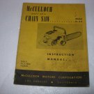 1956 McCulloch Model  D44 Chainsaw Operation Manual