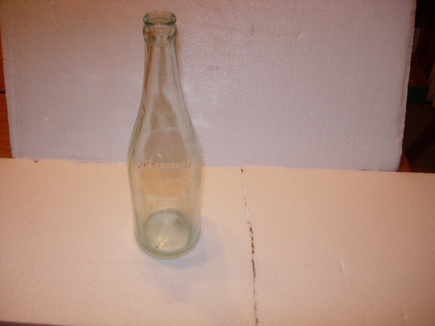Vintage Clear Embossed Hamms Beer Bottle