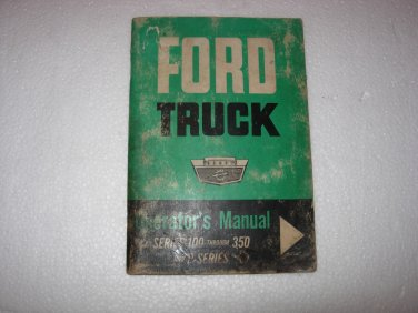 1963 Ford Truck Owners Manual Series 100-350