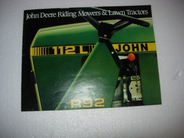 1984 John Deere Riding Mower and Lawn Tractor Brochure