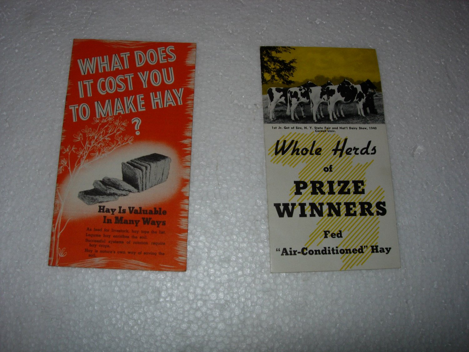 Pair of  J.I. Case Co Pocket Brochures. What it Cost to Make Hay