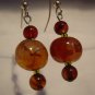 Earthy Carnelian earrings handcrafted silverplated with agate ID CA101