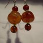 Earthy Carnelian earrings handcrafted silverplated with agate ID CA101