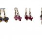Purple lampwork earrings handmade artisan donuts on silver plated ID LG122