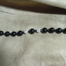 Black Onyx Glass Bead Bracelet
