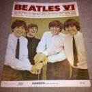 Vintage BEATLES VI Songbook #94 from 1965 sheet music book (some missing pages)