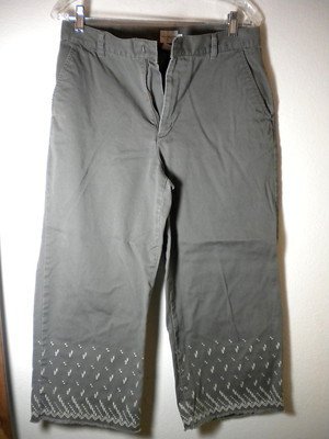 Calvin Klein Jeans Gray Dots Capri Short Pants, Women's Size 8 Pre-owned
