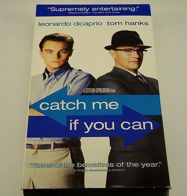 Catch Me If You Can (VHS, 2003) Leonardo DiCaprio, Tom Hanks, Steven ...