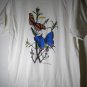 Tiger Pierid Butterflies, 100% Cotton Artistic Graphic T-Shirt, Size L Large