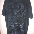 STRUCTURE Black Gray Artistic Dragon Symbols Design T-Shirt, Size Extra Large XL