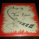 Tom Lehrer - Songs By Tom Lehrer 1953 LP 12" Vinyl Novelty Pop Album TLP-1 VG+