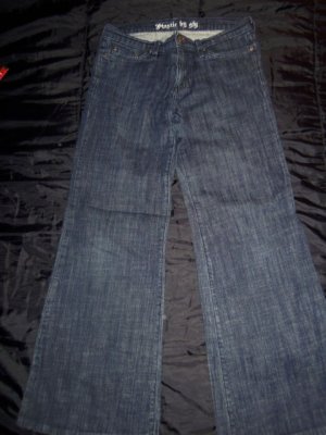PLASTIC by GLY Designer Pre-owned Black Jeans, Women's Regular Size 9 Bluejeans
