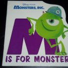 M Is for Monster, Walt Disney Enterprises & Pixar Animation Hardcover Board Book