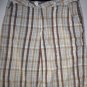 HURLEY Brand Brown Plaid Surfer Skater Casual Bermuda Shorts, Men's Size 32 NWOT
