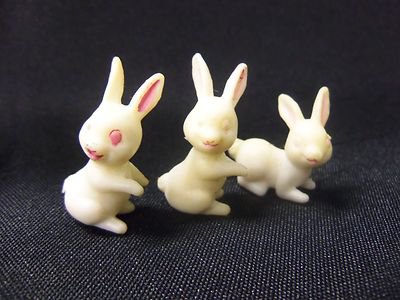 miniature bunny figurines
