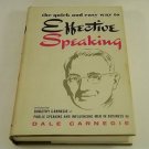 The Quick And Easy Way To Effective Speaking by Dale Carnegie (1974, Hardcover)