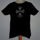 F.U.C. Funky Unique Clothing American Apparel Black Cross T-Shirt, Women's L NEW