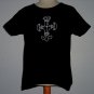 F.U.C. Funky Unique Clothing American Apparel Black Cross T-Shirt, Women's L NEW